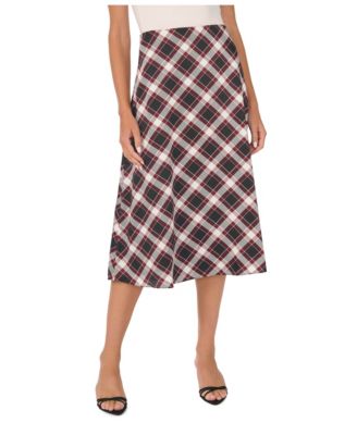 Women's A-Line Satin Midi Skirt
