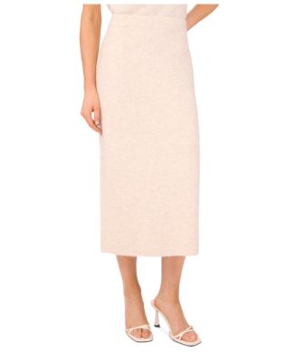 Women's High-Waisted Pull-On Midi Skirt