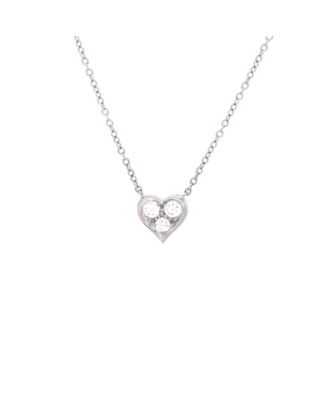 Heart 3 Diamond Pendant Necklace