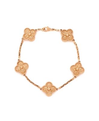 Pre-Owned Van Cleef and Arpels Vintage Alhambra 5 Motifs Bracelet