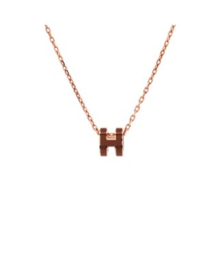 Pre-Owned HermA s Pop H Pendant Chain Necklace