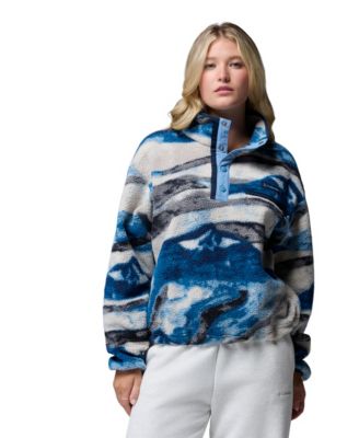 Women's Helvetia™ II Printed Cropped Half-Snap Fleece