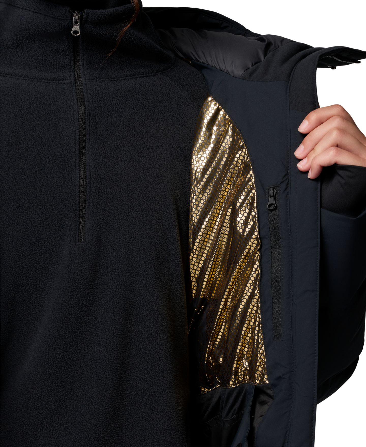 Женская куртка Columbia Roffe Ridge Hooded Down Puffer, цвет: Чёрный — фото 4