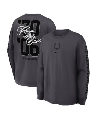 Men's Anthracite Indianapolis Colts 2026 Rivalries Collection Max90 Long Sleeve T-Shirt