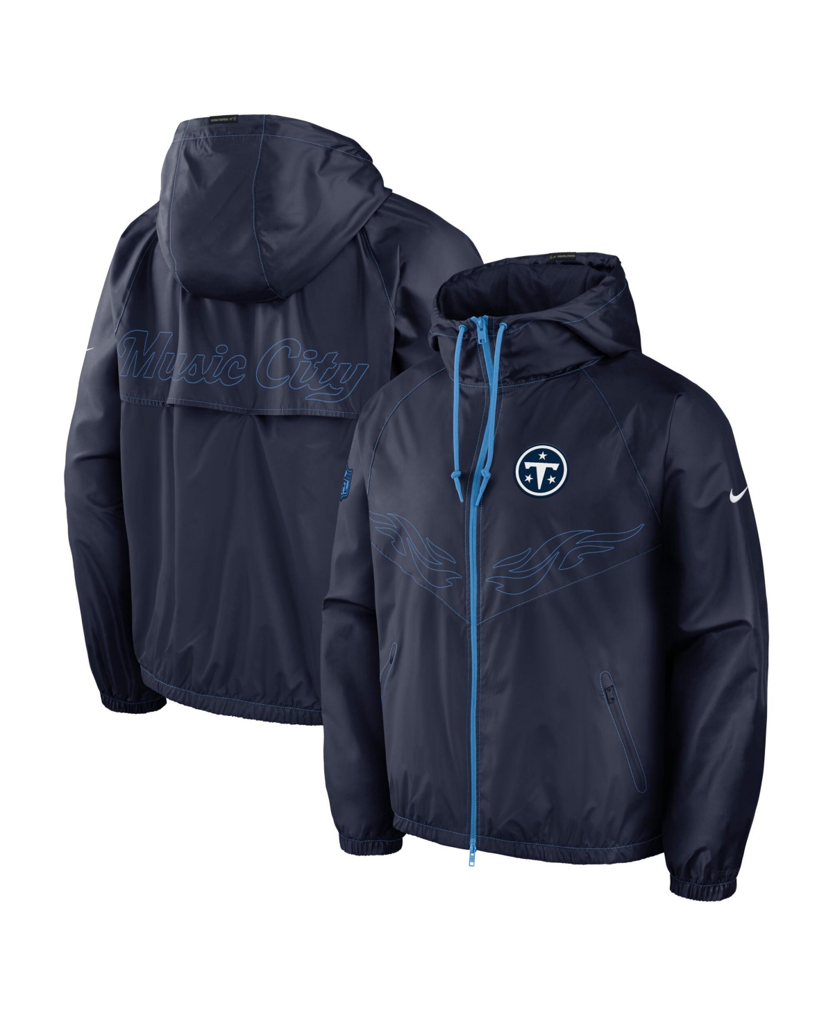 Nike Men's Navy/Blue Tennessee Titans 2026 Rivalries Collection Windrunner Full-Zip Jacket