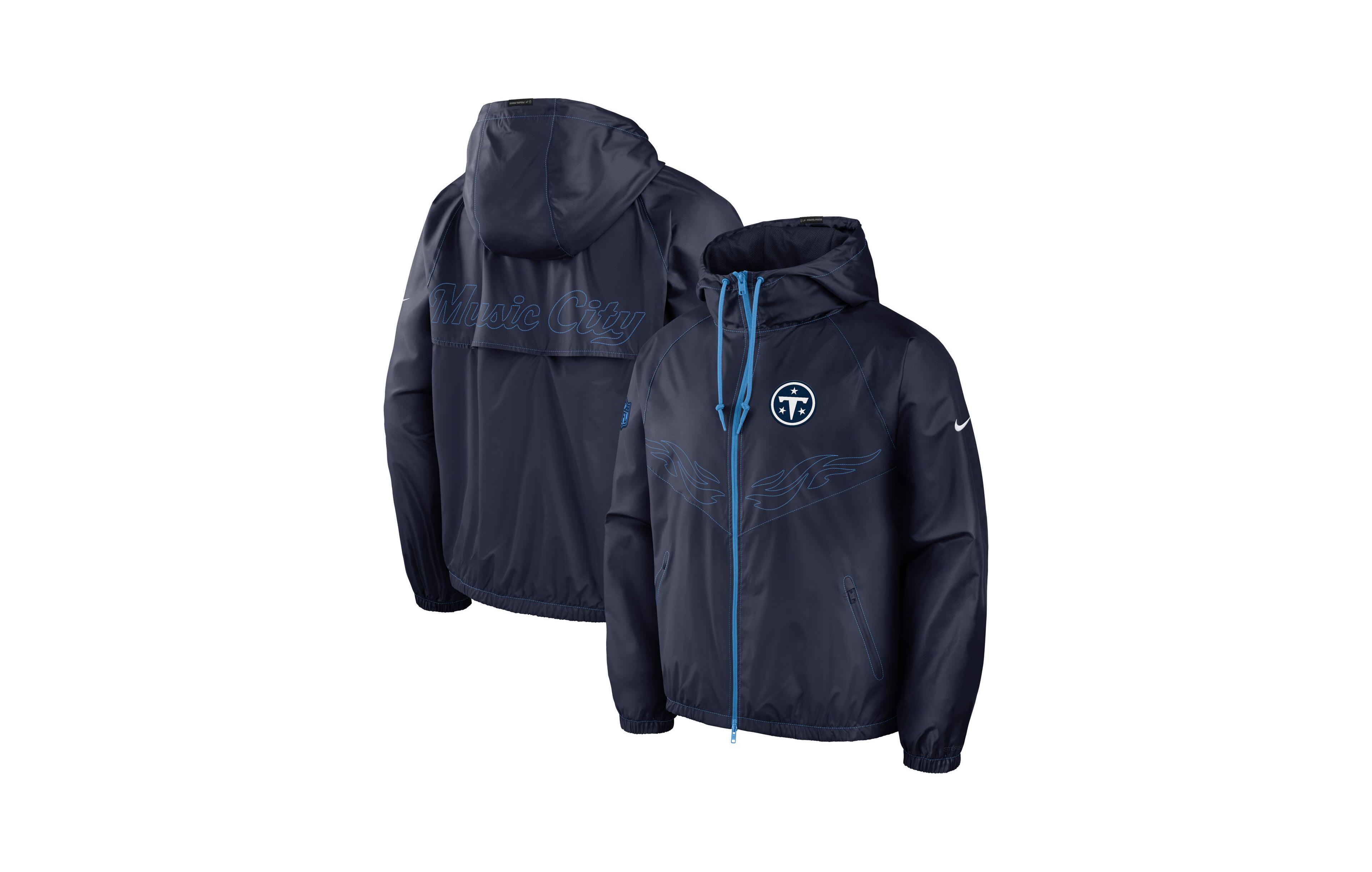 Nike Men's Navy/Blue Tennessee Titans 2026 Rivalries Collection Windrunner Full-Zip Jacket