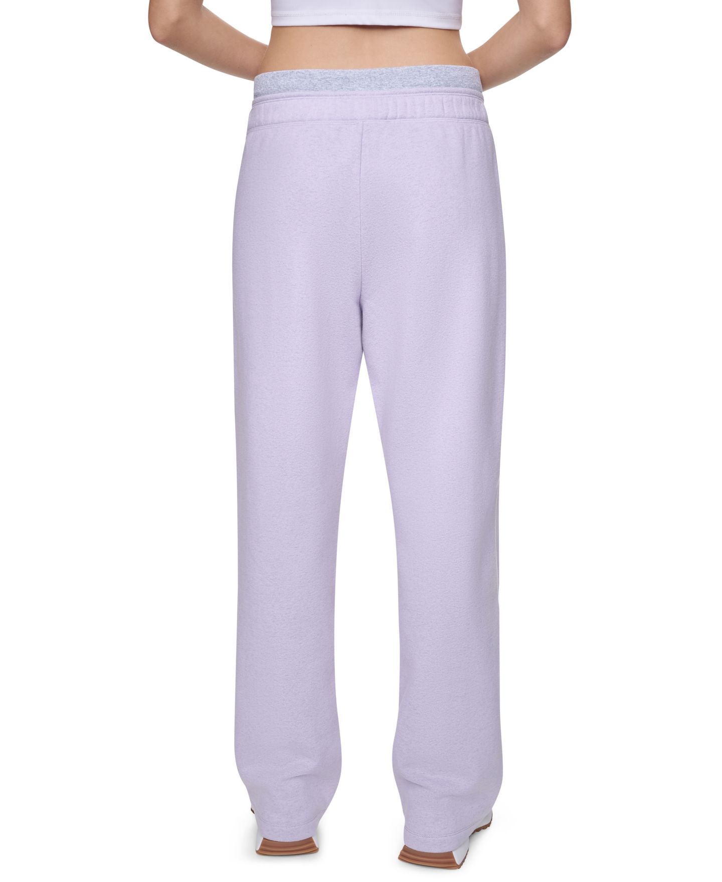 Женские брюки DKNY Sport High-Rise Boyfriend Double Waistband, цвет: Сиреневый морозный — фото 5