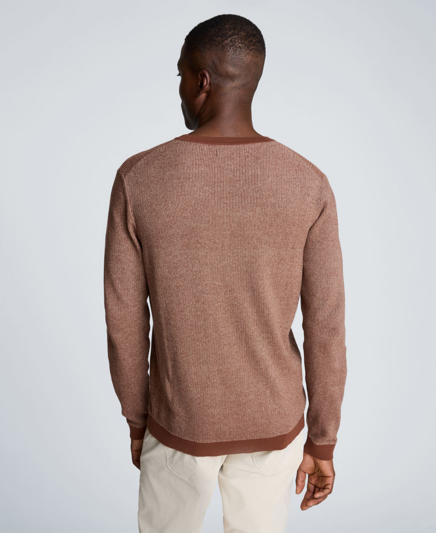 Мужской свитер Kenneth Cole Two-Tone Crew Classic-Fit Long-Sleeve Sweater, цвет: Синий / Тёмно-синий — фото 8
