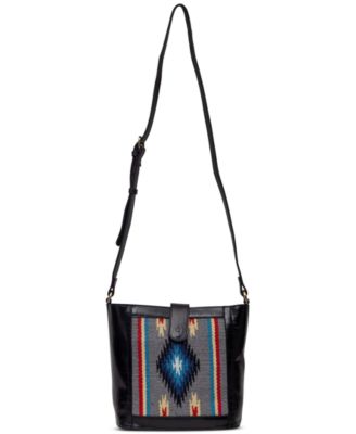 Dunlap Aztec-Inspired Leather Crossbody Handbag