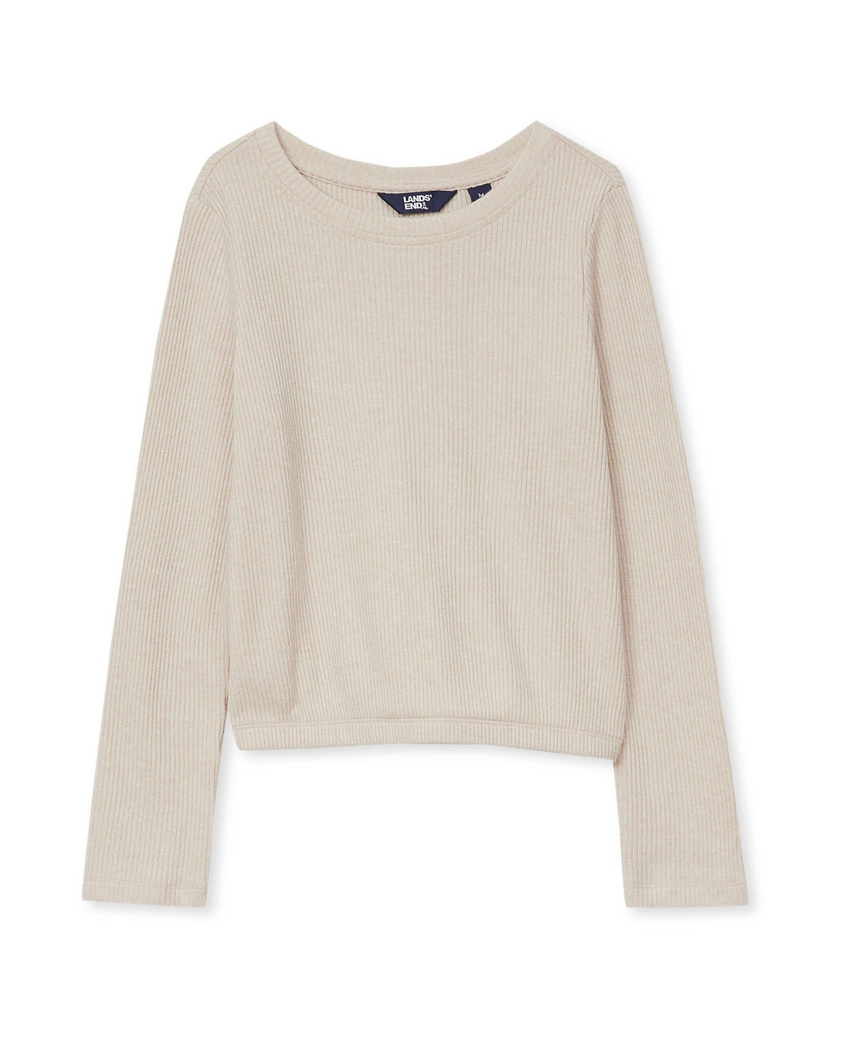 Lands' End Girls (Xs-xl) Long Sleeve Sparkly Knit Top