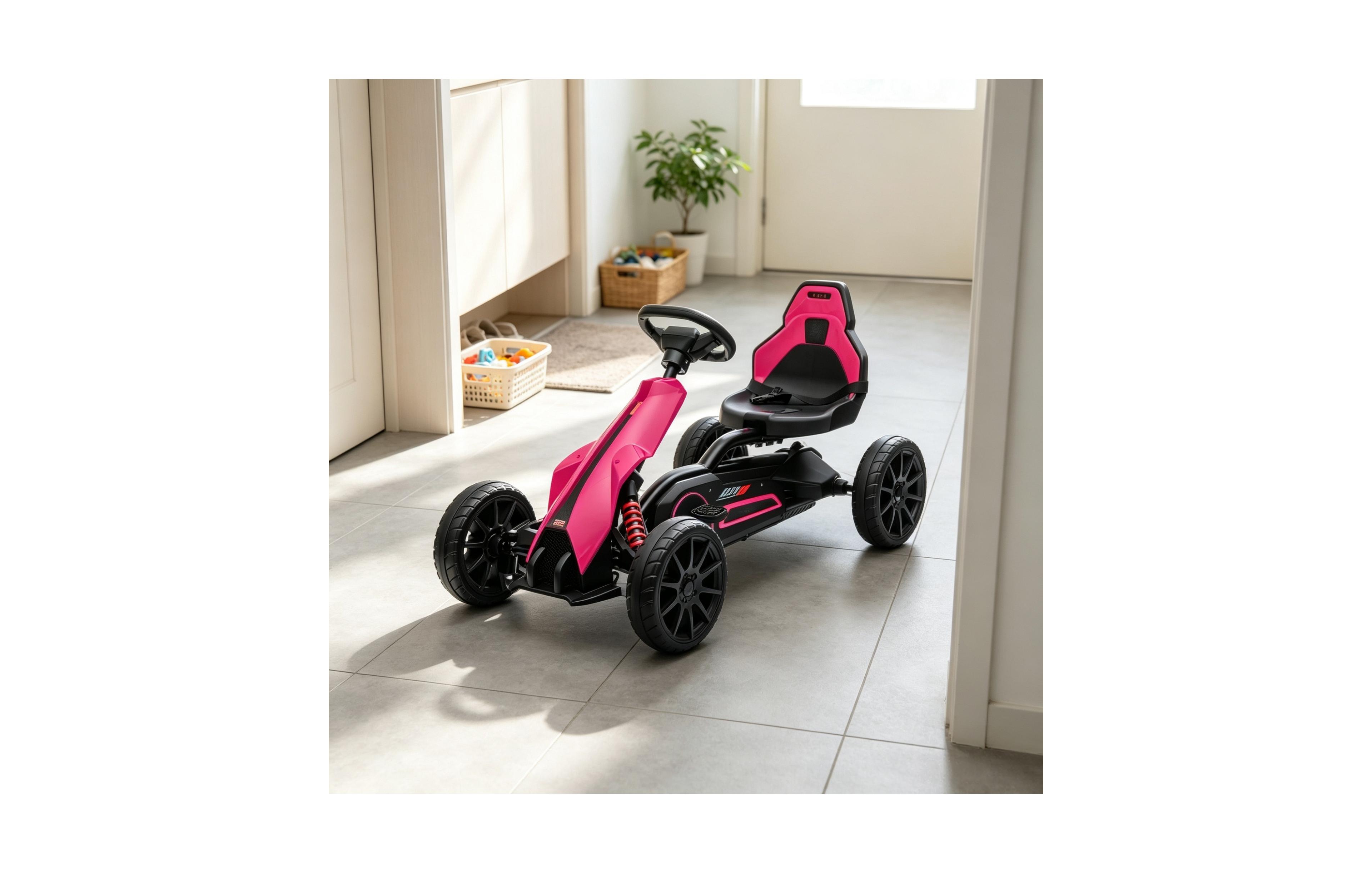 Sevorley Kids Pedal Go Kart with Adjustable Seat, 66 lbs, Ages 3-8