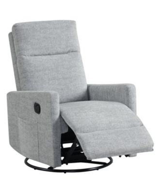 360-Degree Swivel Nursery Rocker Recliner with Side Lever
