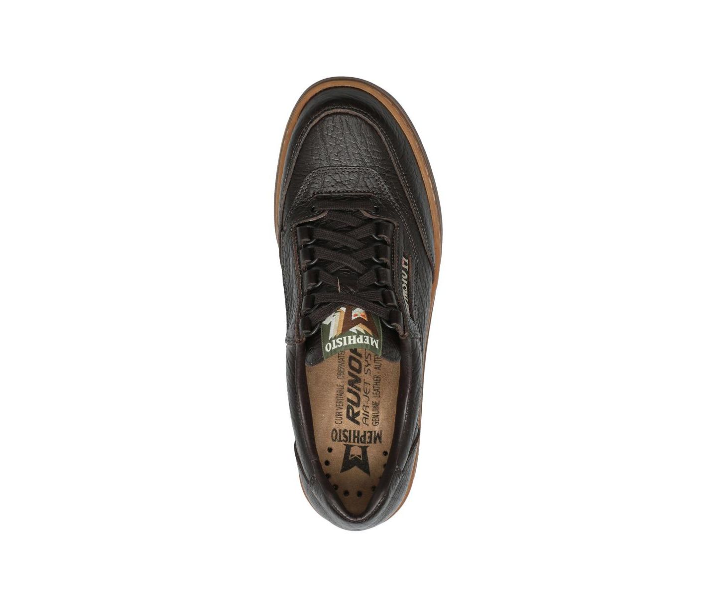 Мужские кроссовки Mephisto Match Full-Grain Leather Arch Support, цвет: Коричневый, вариант 1 — фото 3