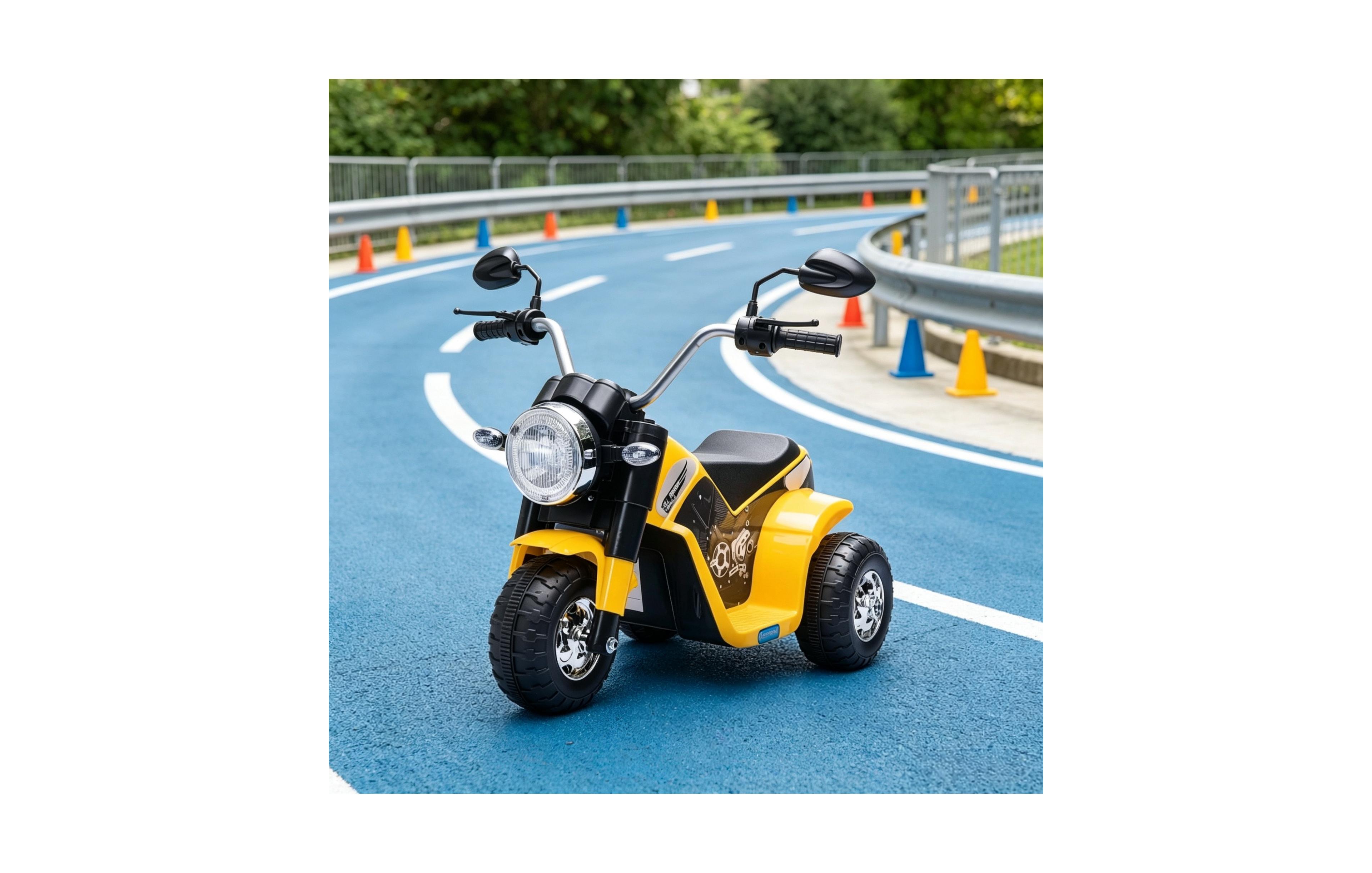 Sevorley 6V Electric 3-Wheel Ride-On Motorcycle with Working Headlights, 55 lbs Capacity, Ages 1+