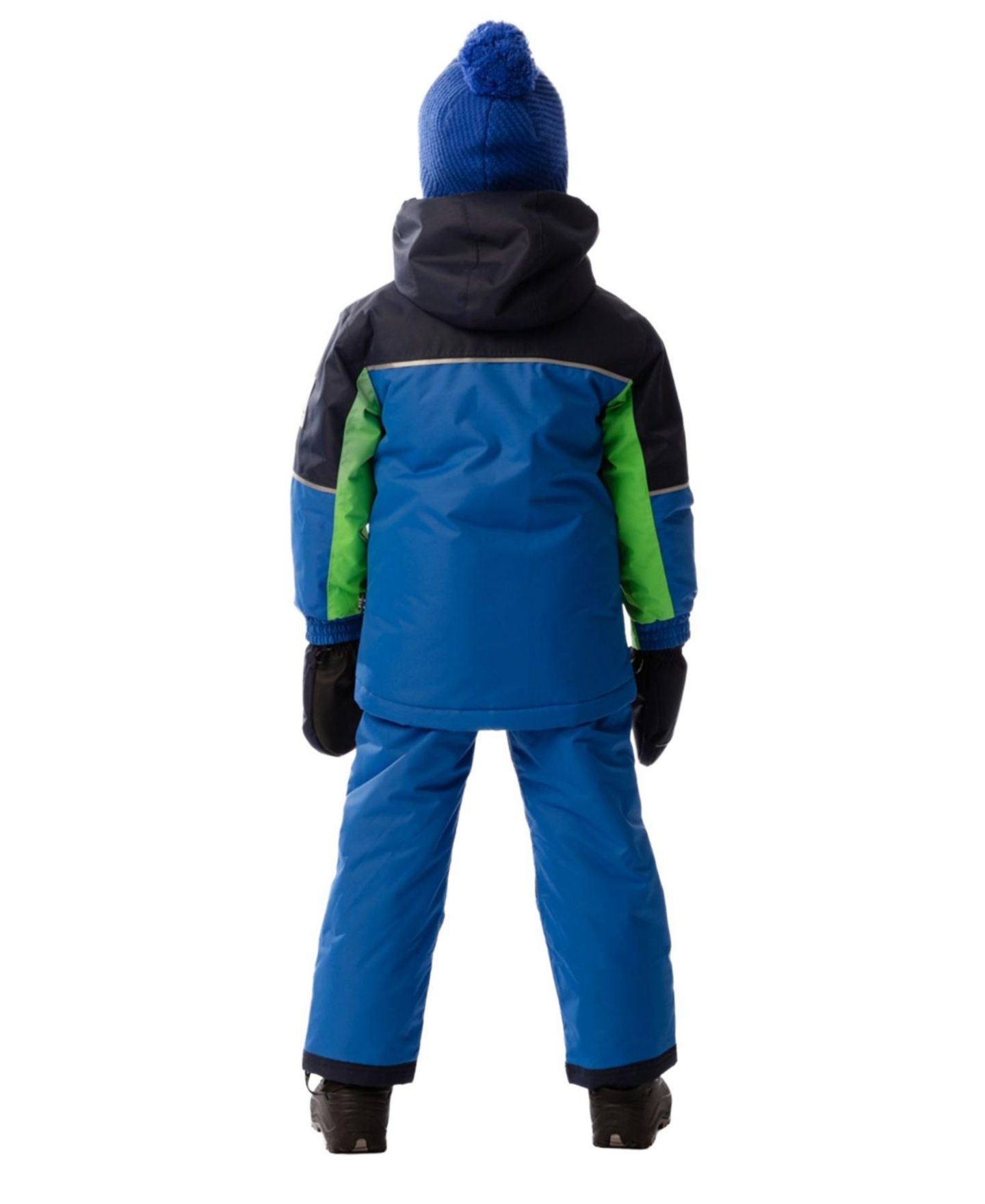 Deux par Deux Toddler Boy's (2T-5T) Light Weight Two Piece Chill Snowsuit, цвет: Синий / Зелёный — фото 6