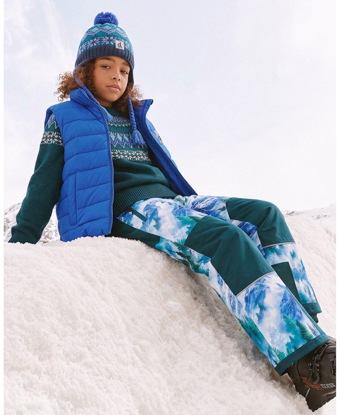 Свитер Deux par Deux Boy Knit with Nordic Jacquard для мальчиков, цвет: Тёмный зелёный — фото 7