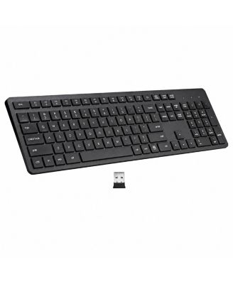 Wireless Quiet Full-Size Keyboard with Number Pad for PC/Mac