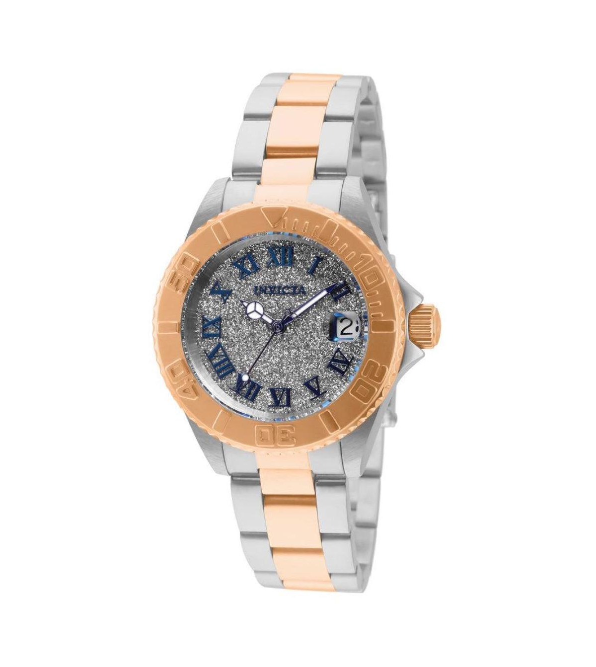 Invicta Women's Quartz Angel 3 Hand Stainless Steel Watch, 34mm - Rose gold/stainless steel