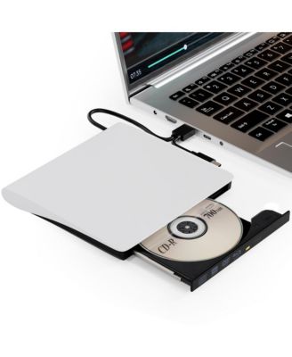 USB and Type-C 2-in-1 6X Blu-ray Read/Write External Burner with 3D Playback for Windows and Mac OS