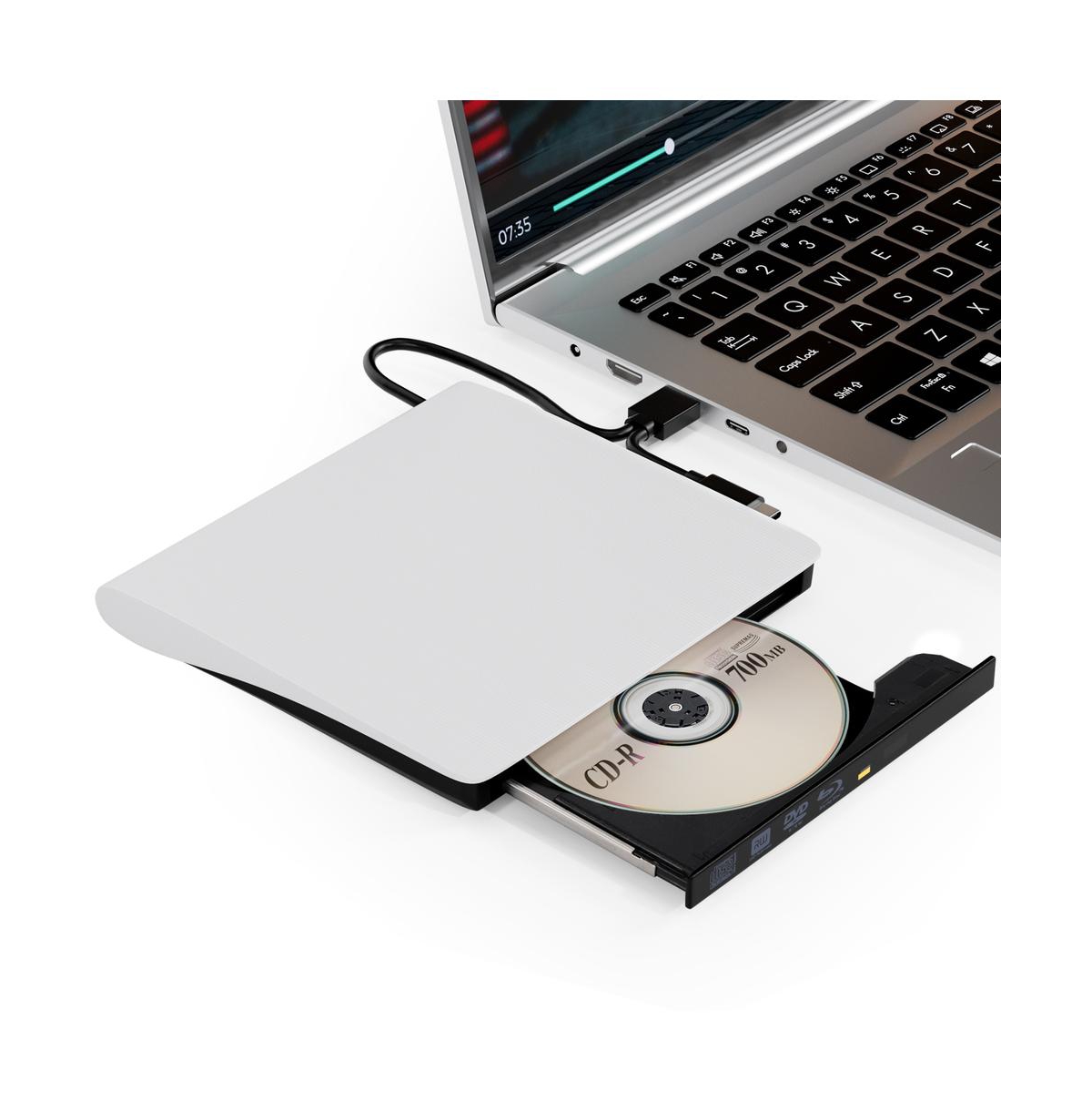 Artudatech Usb and Type-c 2-in-1 6X Blu-ray Read/Write External Burner with 3D Playback for Windows and Mac Os