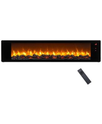 36 Inch Recessed Electric Fireplace with 5-Level Adjustable Brightness