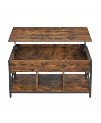 Coffee Table, Adjustable Lift Top Table with Hidden Compartments, for Office or Living Room