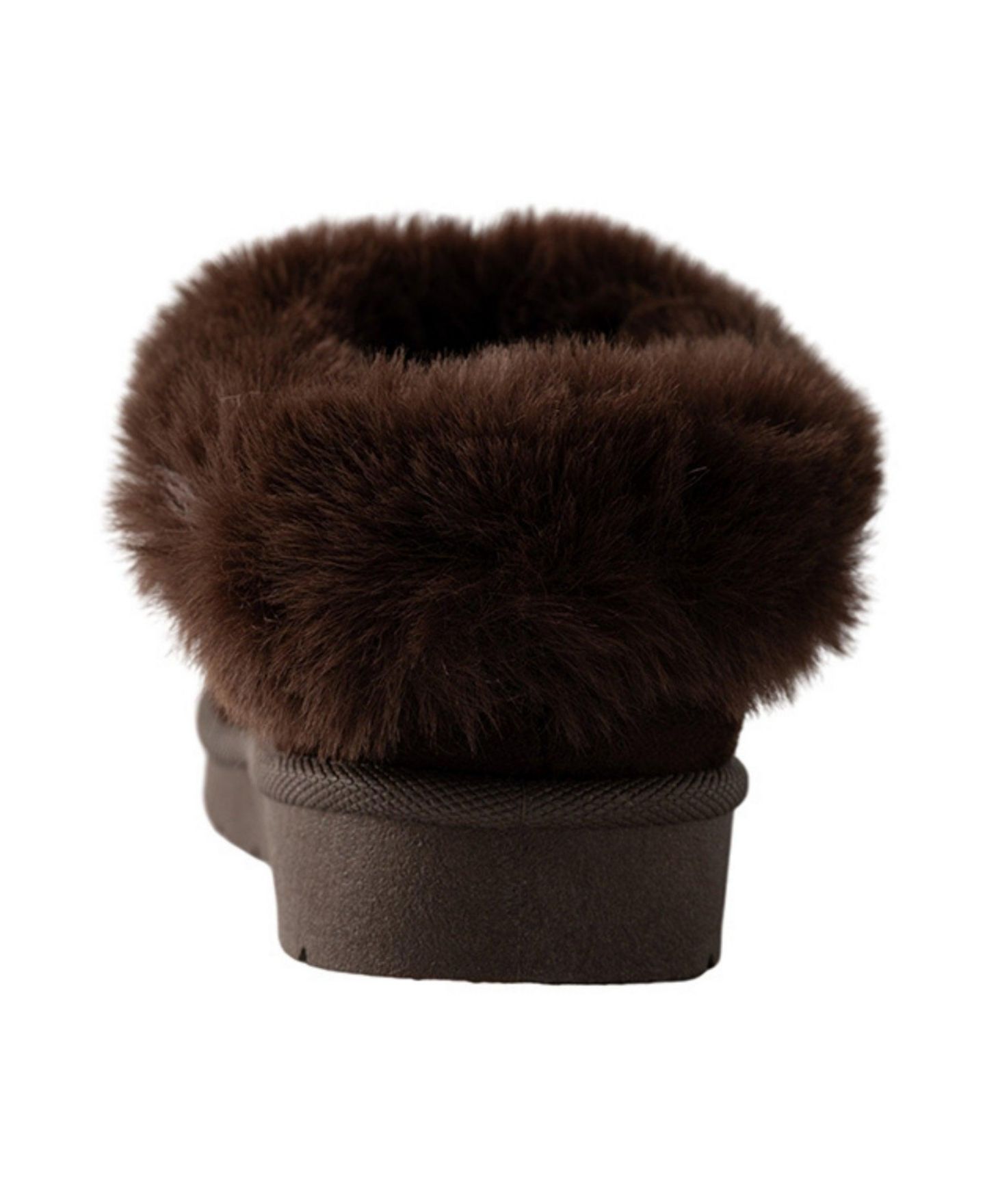 Тапочки Bebe Memory Foam Faux Fur Slippers для девочек, цвет: Тёмный коричневый — фото 5