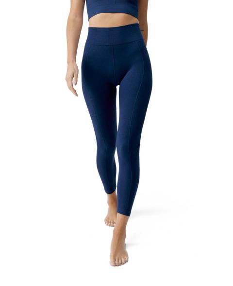 Женские леггинсы Born Living Yoga Sarvan 7/8 Seamless High Rise Sport, цвет: Синий