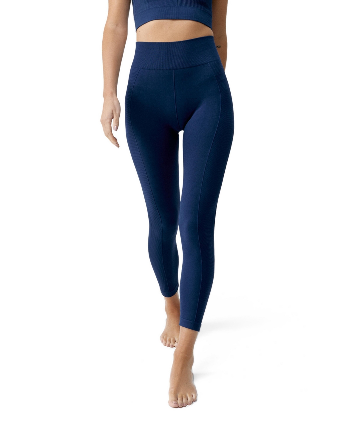 Born Living Yoga Women's Sarvan 7/8 Seamless High Rise Sport Legging
