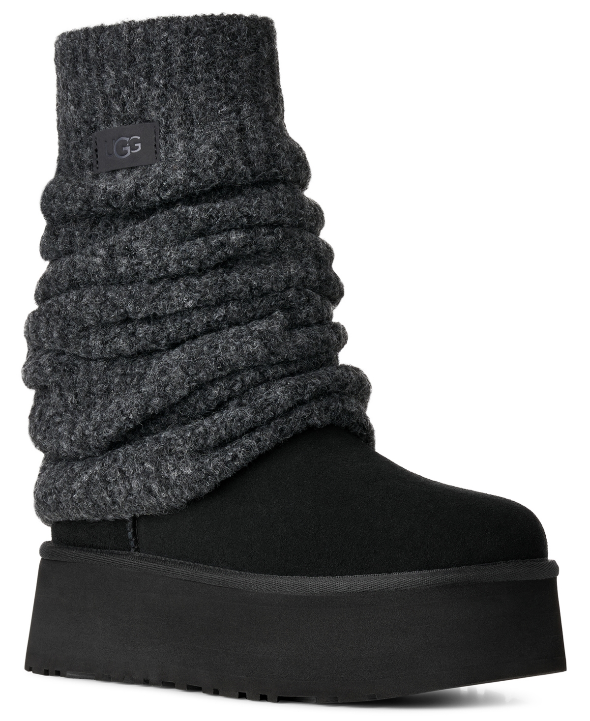 Ugg Women's Classic Mini Dipper Removable Knit Leg Warmer Suede Boots