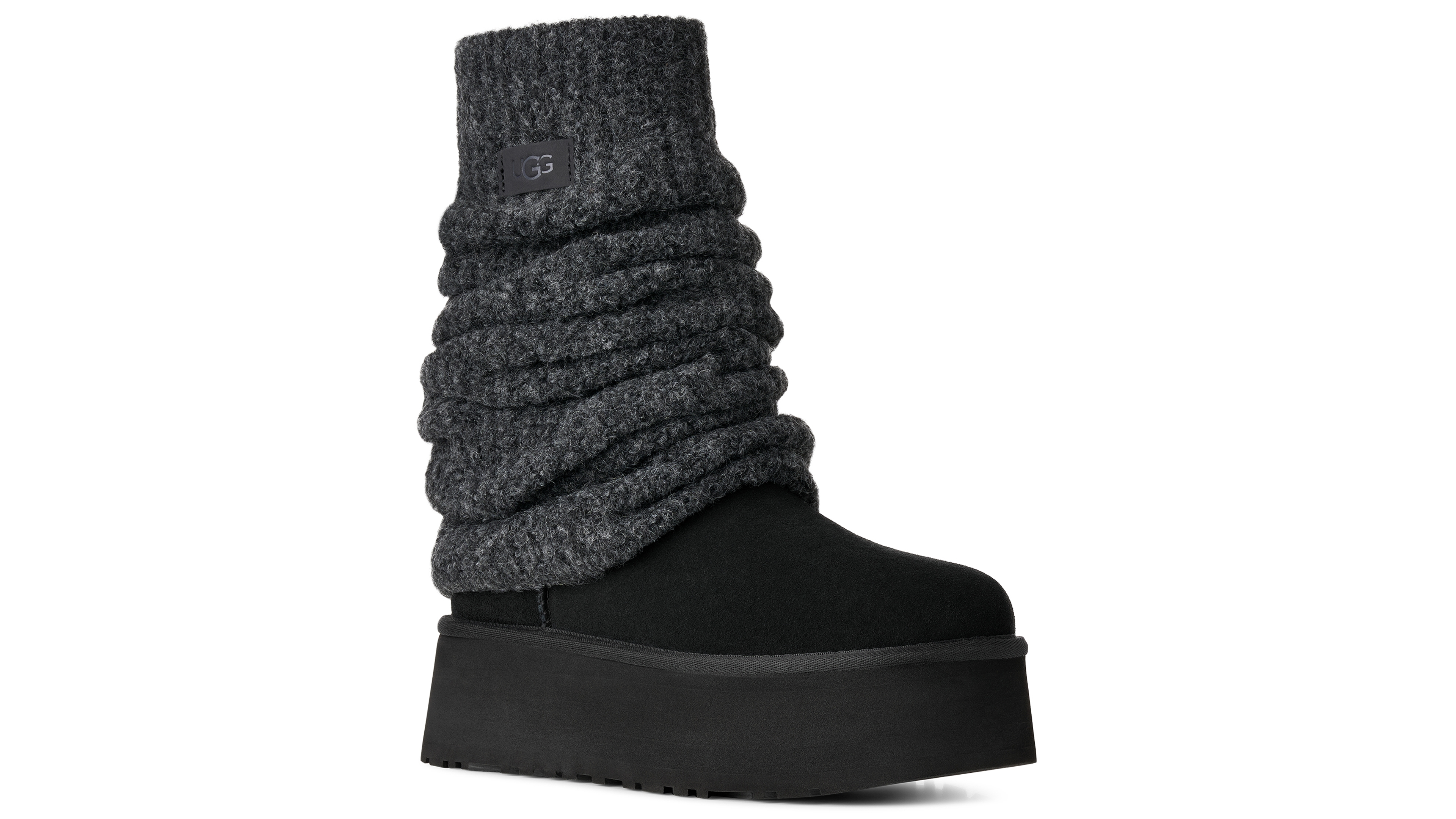 Ugg Women's Classic Mini Dipper Removable Knit Leg Warmer Suede Boots