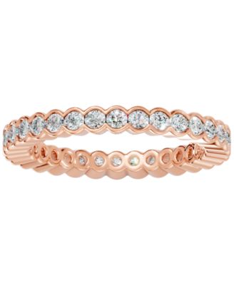 Diamond Round-Cut Full Eternity Band Ring (1 ct. t.w.) in 14k White, Yellow, Rose Gold or Platinum