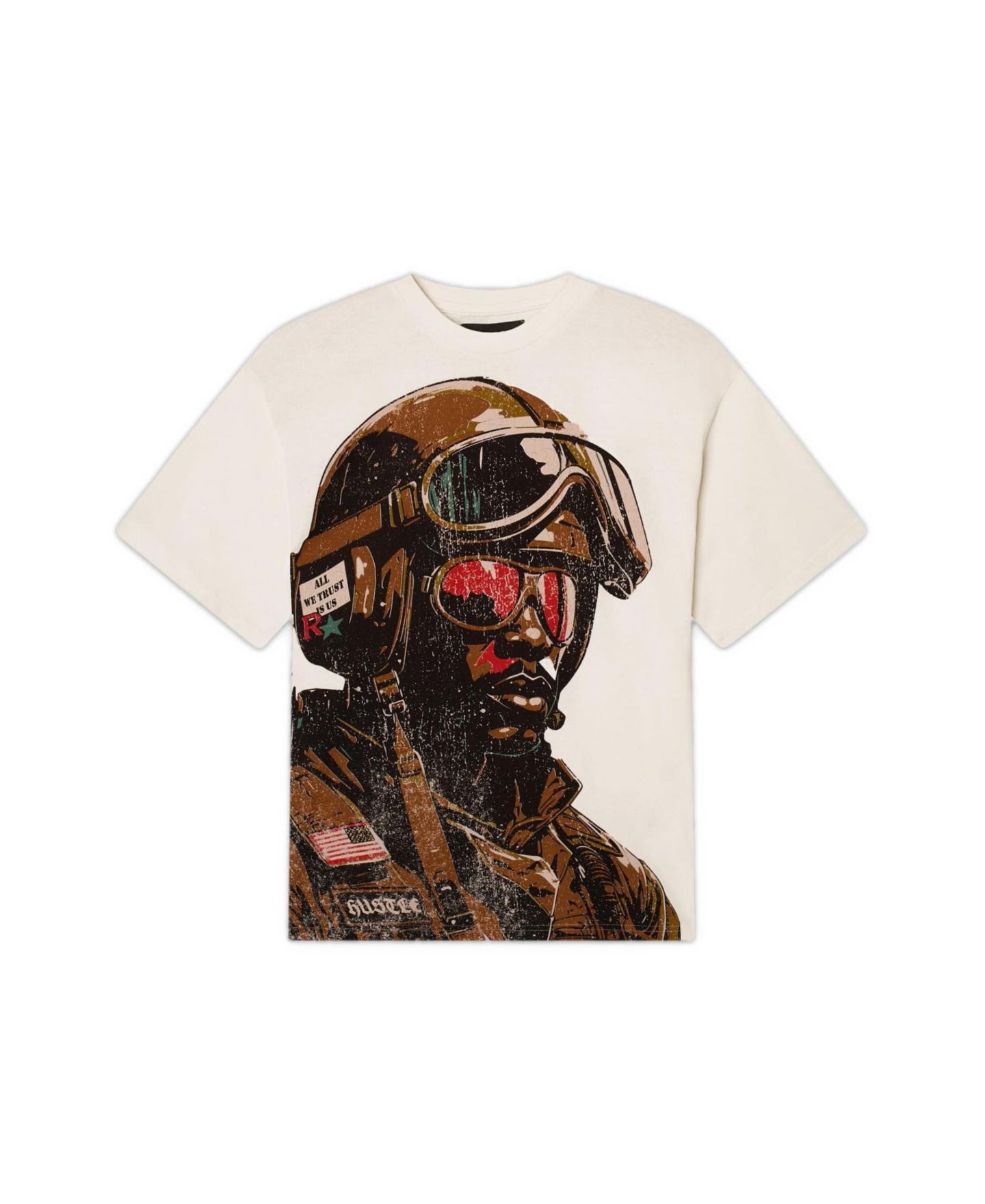 Мужская футболка Reason Soldier Respect All Short Sleeve, цвет: Кремовый — фото 3