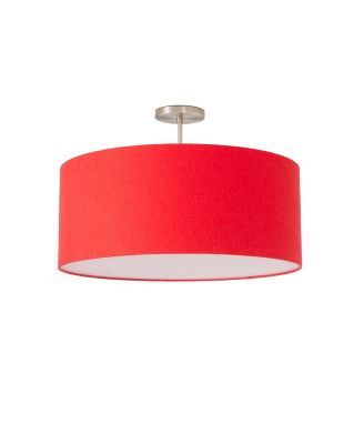 Stretch Semi Flush Mount, Crimson, Satin Nickel