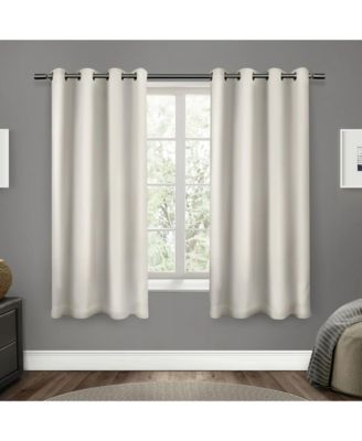 Sateen Twill Woven Room Darkening, Grommet Top Curtain Panels (Set of 2)