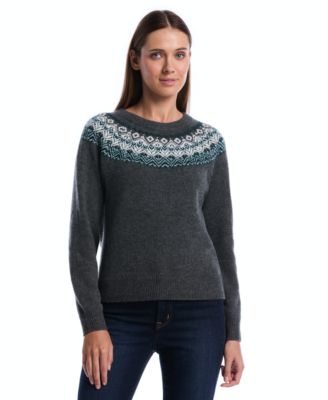 Petite Fair Isle Crewneck Long-Sleeve Sweater