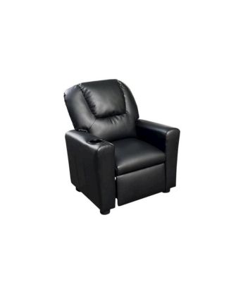 Kids Recliner Chair PU Leather, Cupholder