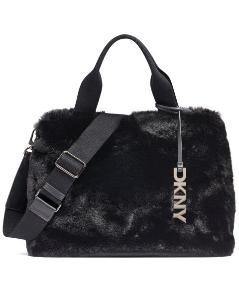 Женская сумка DKNY Roni Medium Satchel, цвет: Чёрный / Графитовый