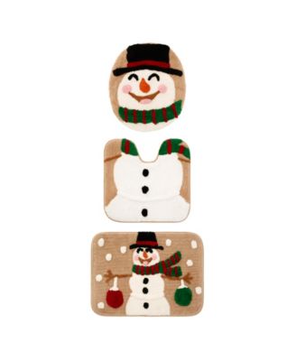 Avanrti Mr. Snowman 3-Piece Contour Rug Set