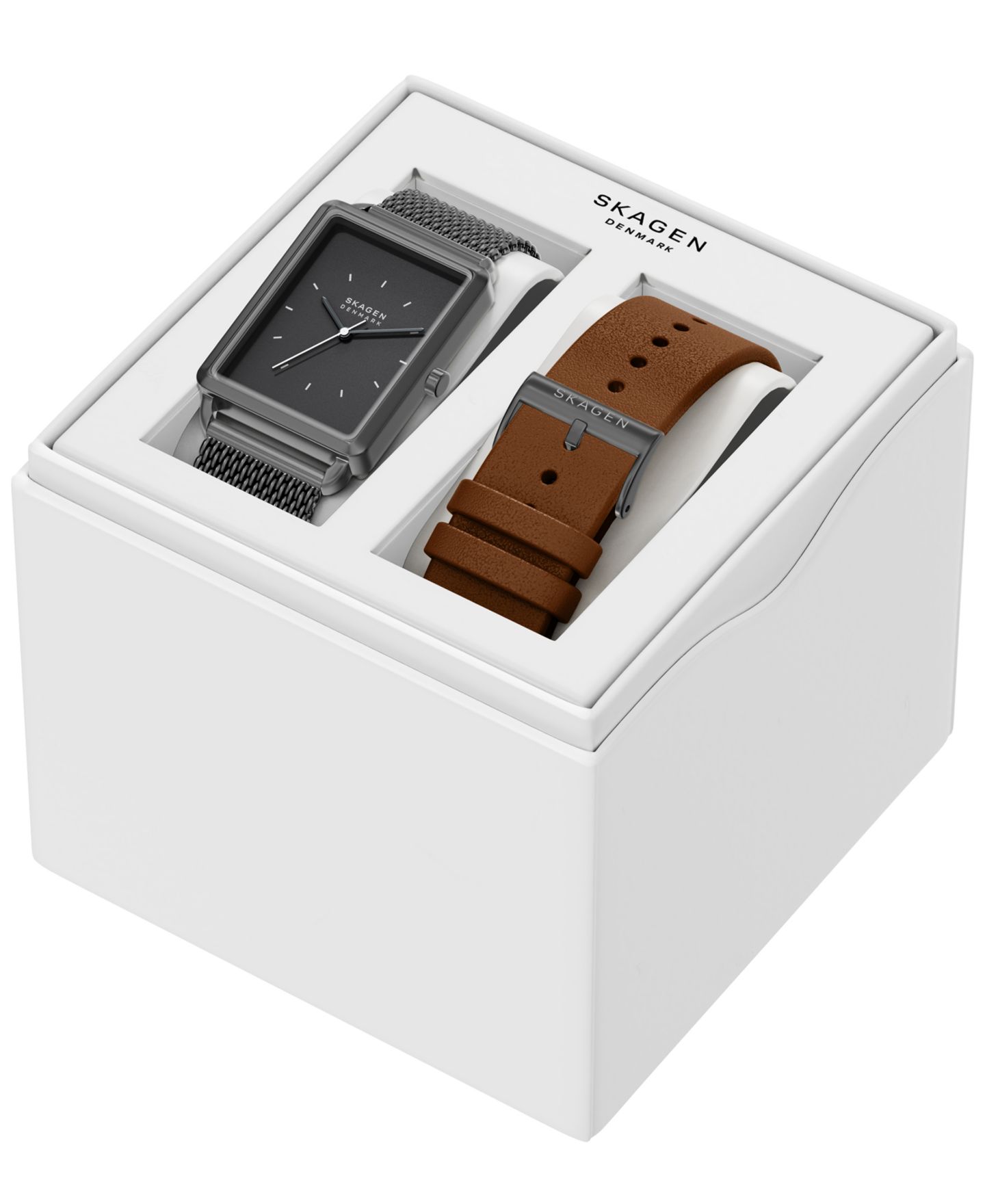 Мужские часы Skagen Quartz Hagen Gunmetal Stainless Steel Mesh 36mm — фото 7