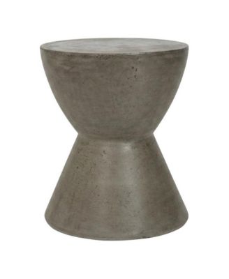 Contemporary Concrete Round Accent Table for Indoor/Outdoor Use
