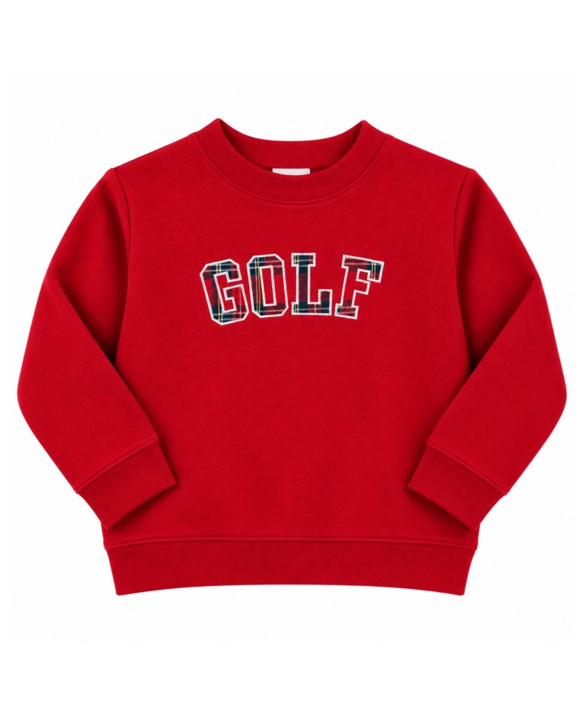 Bits & Bows Baby Unisex 3M - 18 M Plaid Golf Crewneck Sweatshirt