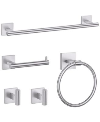 5 Piece 23.6"Bathroom Hardware Set Wall Mounted Towel Bar Accessories