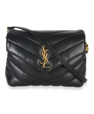 Black Y Quilted Calfskin Monogram Toy Loulou Crossbody