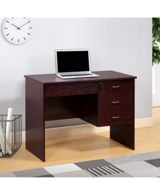 Student Desk with 3 Locking Drawers and Modesty Panel