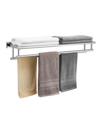 32 Inch Bathroom Hardware Towel Rack Double Bar Wall Mounted Stainless Steel