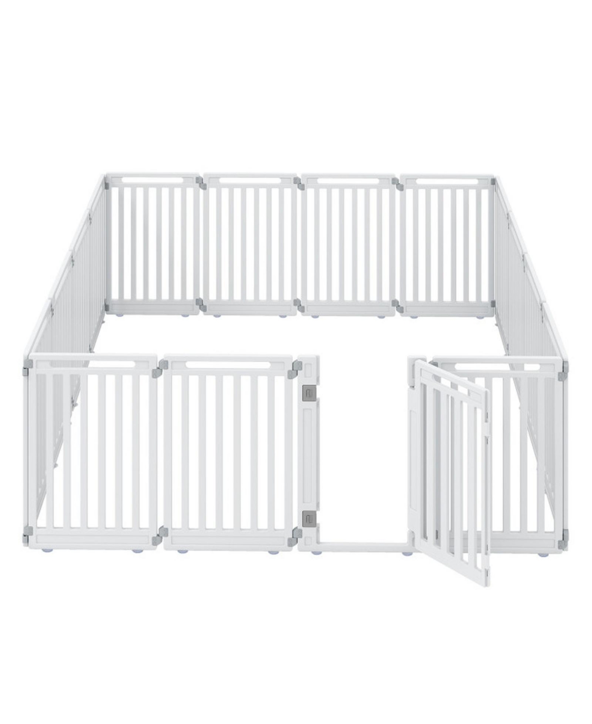 Hongge 31.5 in Dog Playpen with 16 Hdpe Panels for Large Enclosure Setup - White