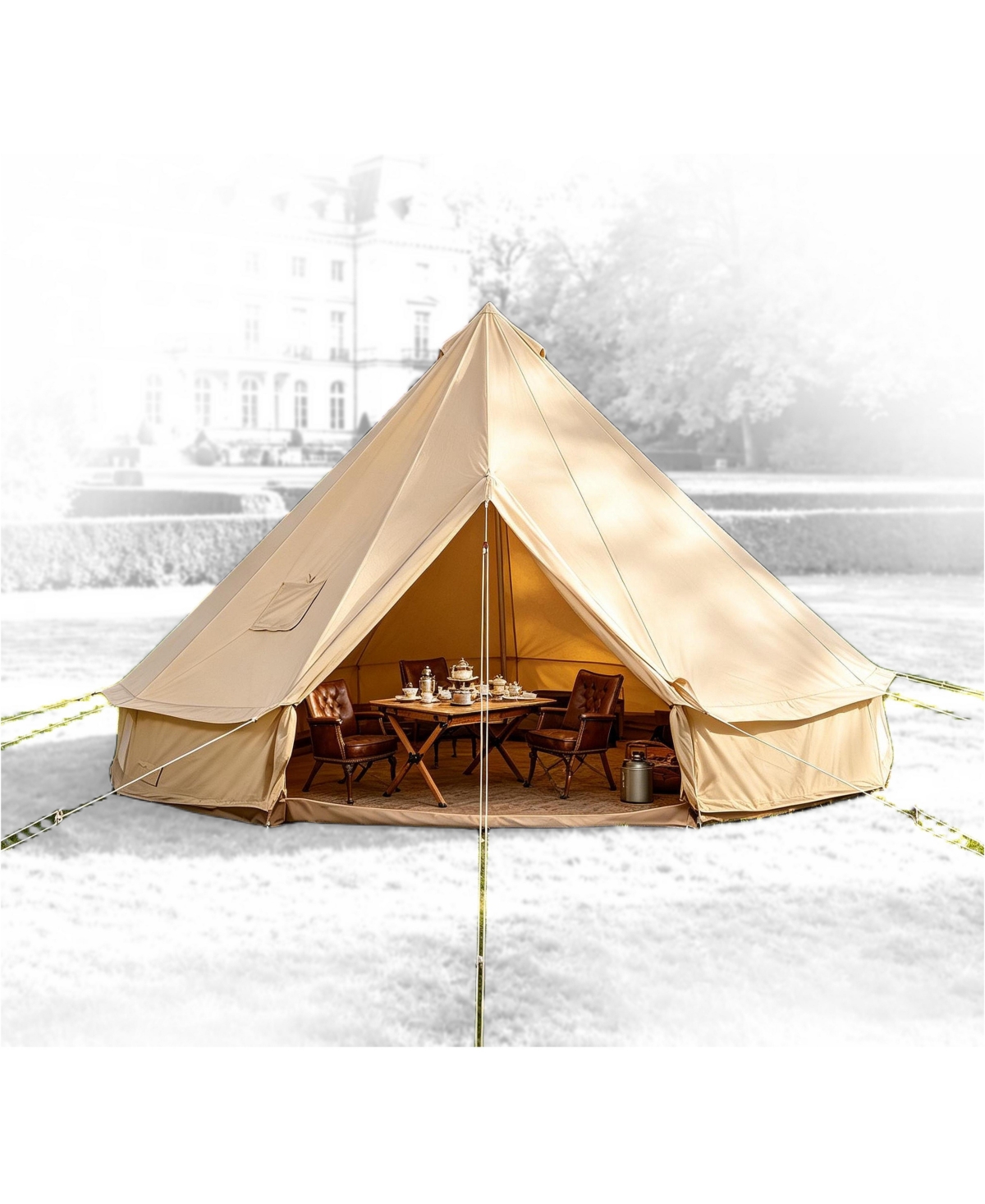 Sevorley Canvas Bell Tent, Made from cotton our canvas bell tent is durable