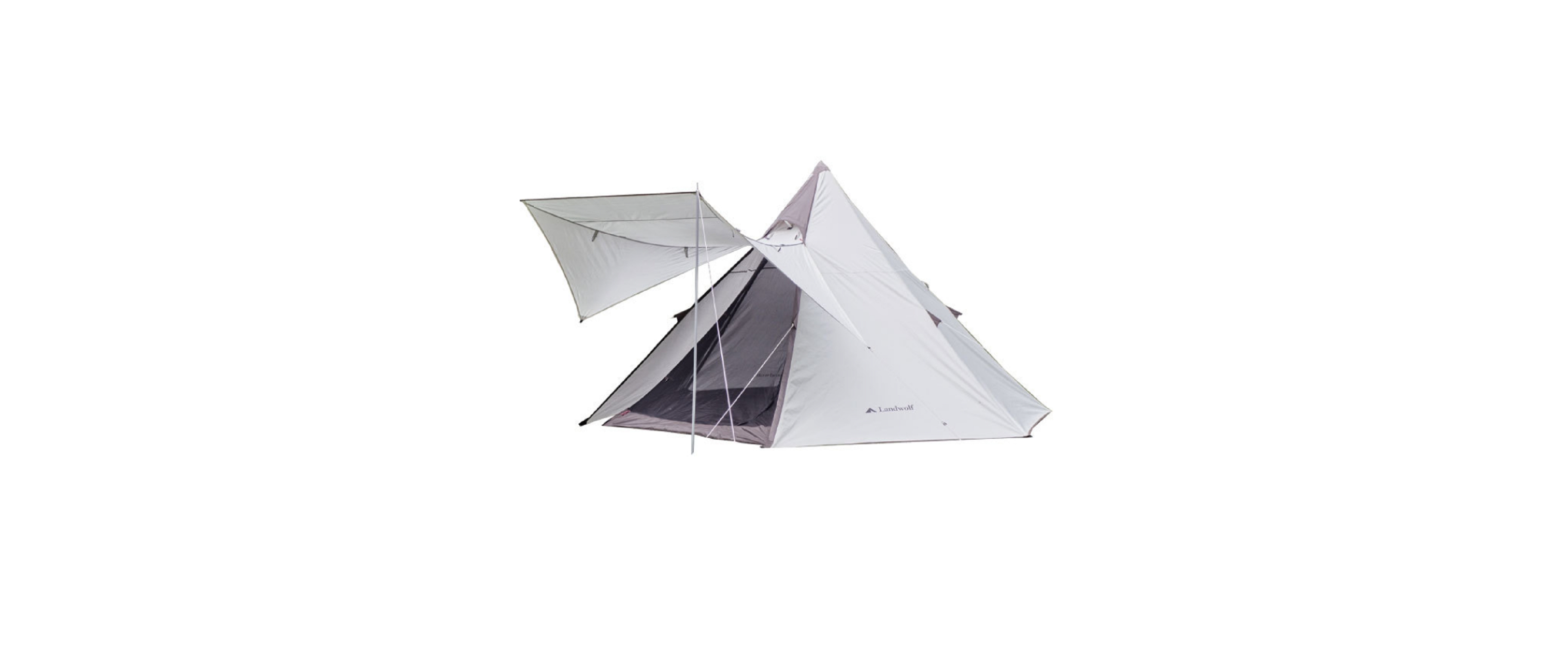 Sevorley Pole-Free Rainproof Indian Teepee Pyramid Camping Tent, Silver, General waterproof fabric Construction