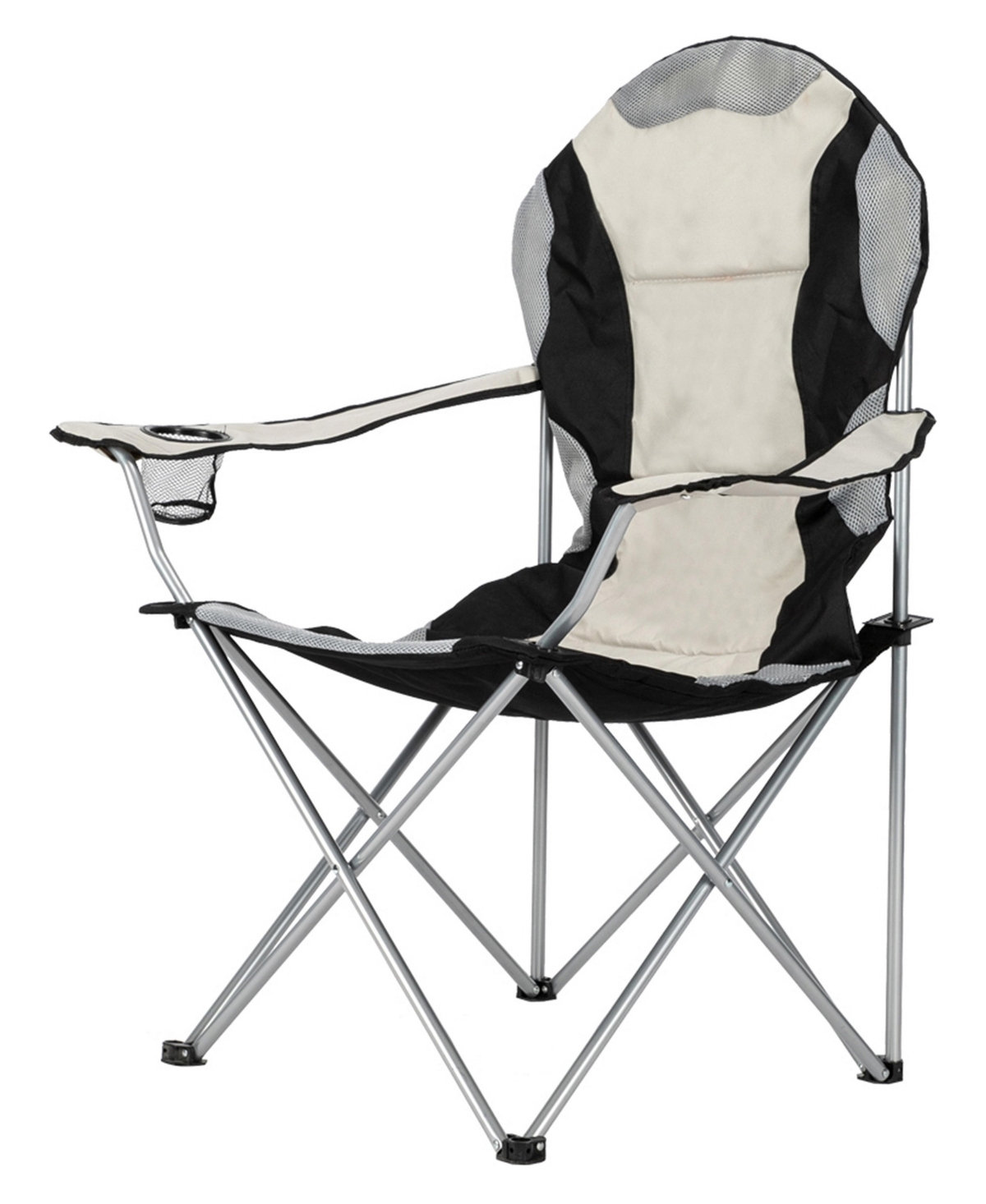 Sevorley Medium Camping Chair Fishing Chair Folding Chair Iron Tube Iron Pipe 600D Oxford Cloth (Cloth With Velvet)